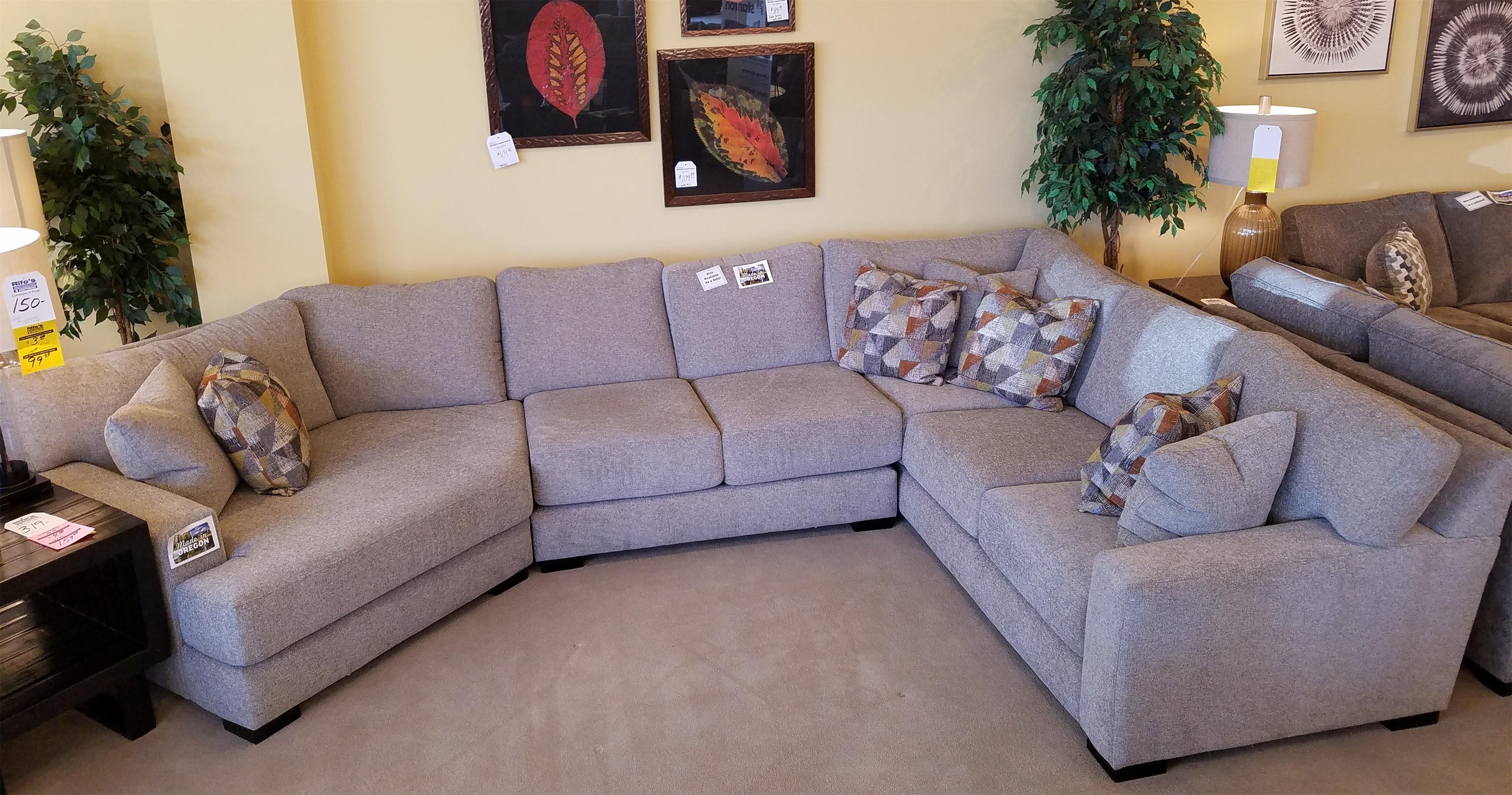 Stanton 466 46610R+31+75L TP 3 Piece Sectional with Cuddler in